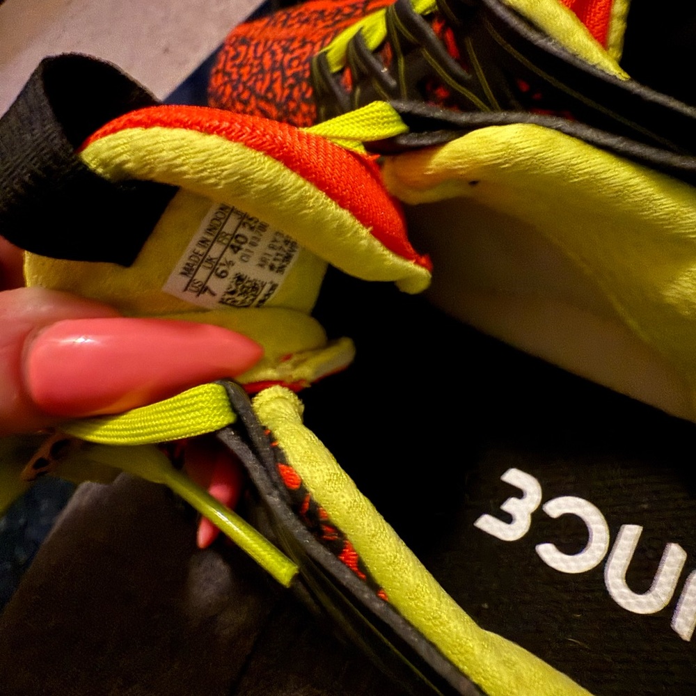 Adidas Neon orange Yellow and Black Patterned Sneakers - Picture 4 of 5